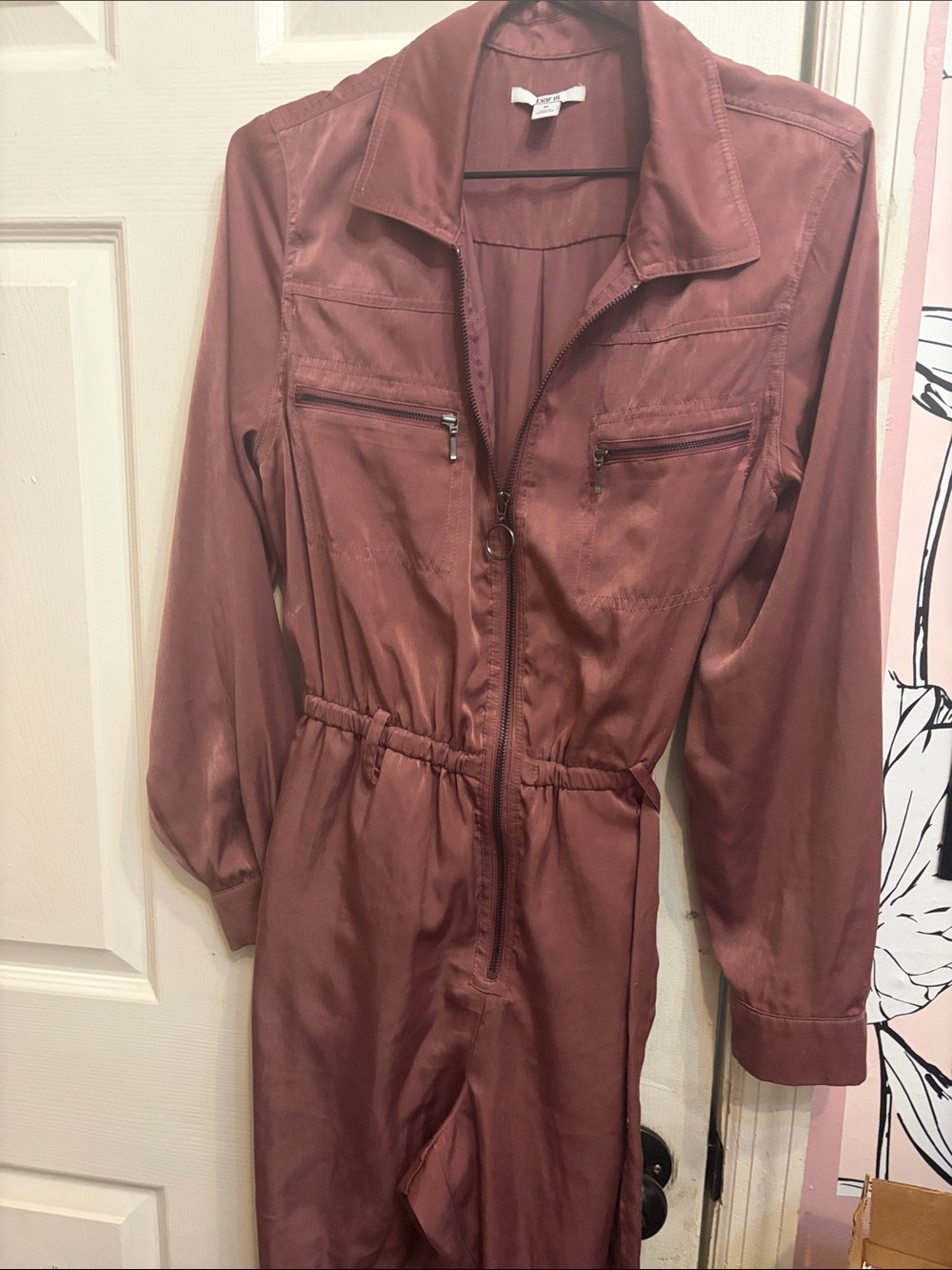 Bar III Mauve Utility Jumpsuit